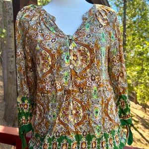 Fig and Flower Multicolor Paisley Blouse